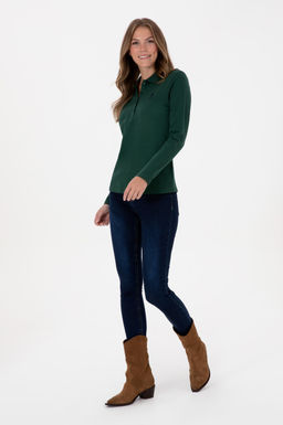 Kad_n Koyu Ye_il Basic Polo Yaka Sweatsh_rt Sepette S_rpriz _ndirim - U.s. polo assn фото 4