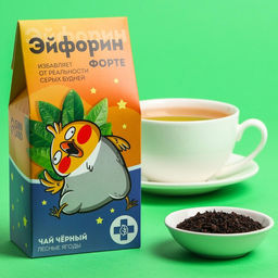 Чай чёрный Эйфорин форте, вкус: лесные ягоды, 50 г