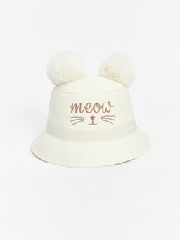 Ponpon Detayl? K?z ?ocuk Bucket ?apka