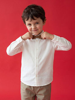 Erkek ?ocuk Gabardin G?mlek ve Papyon