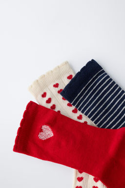 3-PACK OF STRIPED AND HEART SOCKS - Zara фото 3
