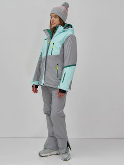 Горнолыжная куртка женская зимняя голубого цвета 7092Gl - Chunmai фото 10