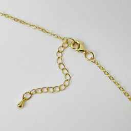 Колье на цепочке с камнем Гранат и подвеской "Колибри" 42 см +