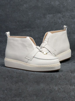 01-5172-3 BEIGE Ботинки женские демисезонные (натуральная кожа, байка)