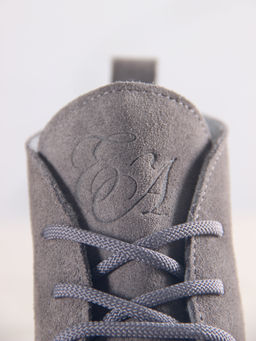 Ботинки 308.927gr.Серый замок замша+серый/мех