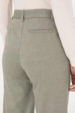 Kad_n Haki Straight Fit Kanvas Pantolon