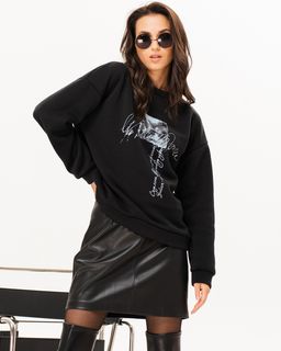 Свитшот с начёсом и шёлкографией