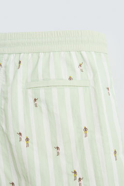 EMBROIDERED MID-LENGTH SWIMMING TRUNKS - Zara фото 9