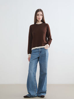 Bisiklet Yaka Kad?n Triko Kazak