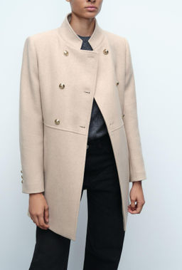 WOOL BLEND DOUBLE-BREASTED COAT - Zara фото 12