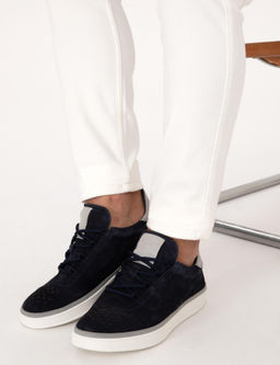 Lacivert %100 Deri Casual Ayakkab_ - Cacharel фото 3