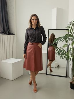 юбка из экокожи 1001-0635 - Трика фото 4