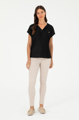 U. S. Polo Assn / Женская черная футболка - U.s. polo assn фото 4