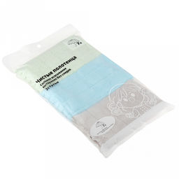 Салфетка для уборки 30х30см "Чистюля", микрофибра, набор 3шт (Китай)