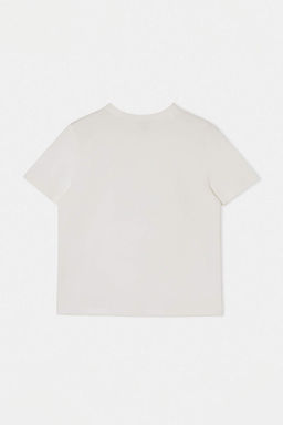 Ekru Nak__l_ Regular/Normal Kal_p K_sa Kollu %100 Pamuk _rme T-Shirt TWOSS26TS00124 - Trendyolmilla фото 7