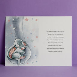 Цена за 10 шт. Открытка Любимой мамочке, слоненок, 12?18 см