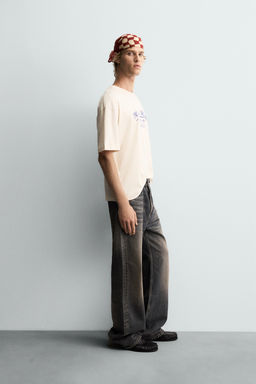 WASHED PRINT T-SHIRT - Zara фото 4