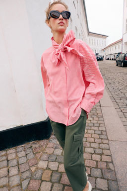 CAMISA RAYAS LAZO / Rosa - Zara фото 4