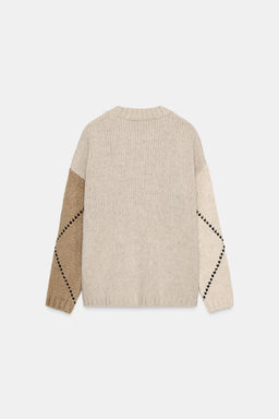 JERSEY PUNTO ROMBOS / Beige
