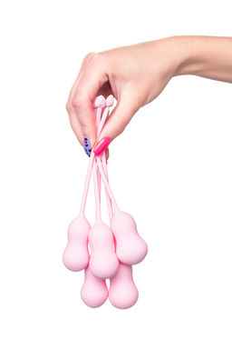 Набор вагинальных шариков Flovetta by Toyfa TULIPS, силикон, розовый, 5,3 см