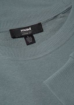 Bisiklet Yaka Yesil Sweatshirt - Mavi фото 6