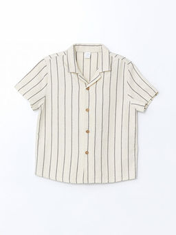 Resort Yaka ?izgili Erkek ?ocuk G?mlek ve Pantolon 2li