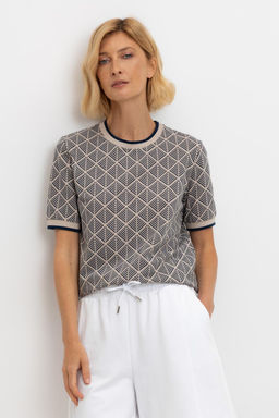 ЕВТ 3220/бежевый,ромбы-елочка фуфайка жен