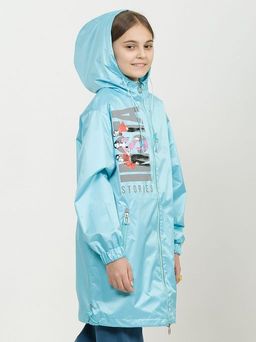 PELICAN, плащ для девочек, Бирюза  фото 7