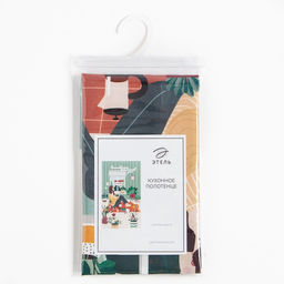 Полотенце Этель Счастье быть дома 40х73 см, 100% хлопок, саржа 190 гр/м2  фото 2