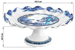 Подставка п/торт 25,5*25,5*10,5 см Китайский Дракон на ножке - Elan gallery фото 2