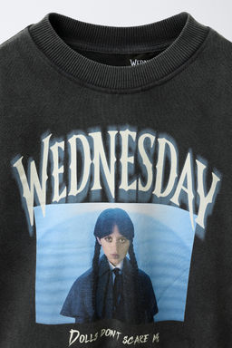 WEDNESDAY FADED-EFFECT SWEATSHIRT - Zara фото 3