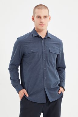 TRENDYOL MAN Haki Regular Fit Cift Cep Kapakl? Dokulu K?sl?k Ceket Gomlek TMNAW22GO0350 - Trendyolmilla фото 6