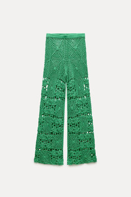 CROCHET KNIT TROUSERS - Zara фото 7