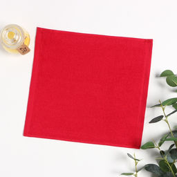 Цена за 5 шт. Салфетка махровая 30х30см (фас 5шт) красный,360 г/м, хл100%