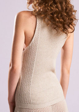 SS-2466 Топ льняной ажурный