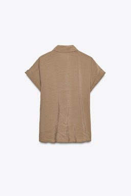 SHORT SLEEVE KNOT SHIRT - Zara фото 8