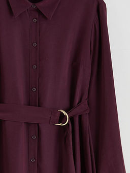 Beli Kemerli G?mlek Elbise