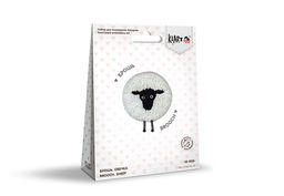 Klart набор для вышивания 10-030 Брошь. Овечка 5 х 4.5 см