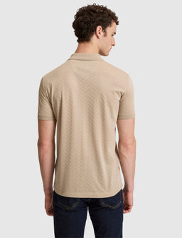 Koyu Bej Slim Fit %100 Pamuk D__meli Polo Yaka Ti__rt