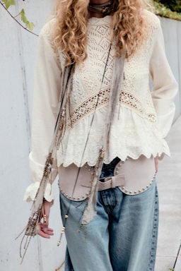 MATCHING POINTELLE KNIT TOP - Zara фото 6