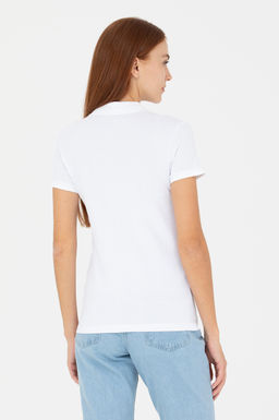 Женская белая базовая футболка - U.s. polo assn фото 19