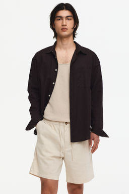 Pantal?n corto en mezcla de lino Regular Fit - H&m фото 7