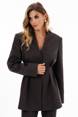 Жакет Eola 2924 из полиэстера и вискозы X-образного силуэта  фото 4