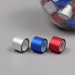 Клейкая лента пластик в банке «Глори. Триколор», набор 40 шт., 1.2 см, дл.0.9 м, 7×7×9 см