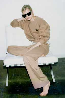 WIDE-LEG PLUSH TROUSERS - Zara фото 6