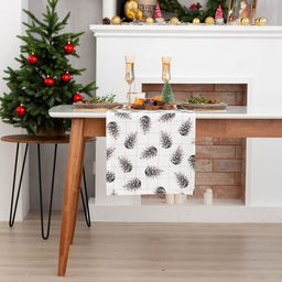 Дорожка на стол новогодняя Этель Merry Christmas 40?146 см, 100% хлопок, саржа 190 г/м?, белая