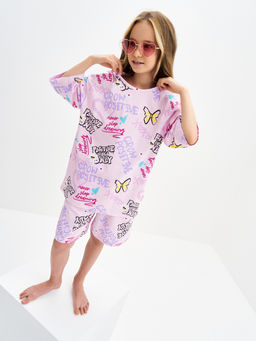 Розовая пижама для девочки с принтом - Kogankids фото 4