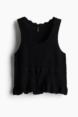 Top sin mangas efecto crochet