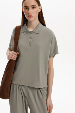 ЕВТ 3288/лесной туман джемпер-поло жен