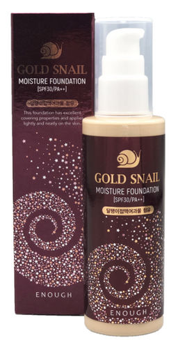 тон№13. ENOUGH Gold Snail Moisture Foundation SPF30/PA++ #13 Тональный крем с улиточным муцином 100м
